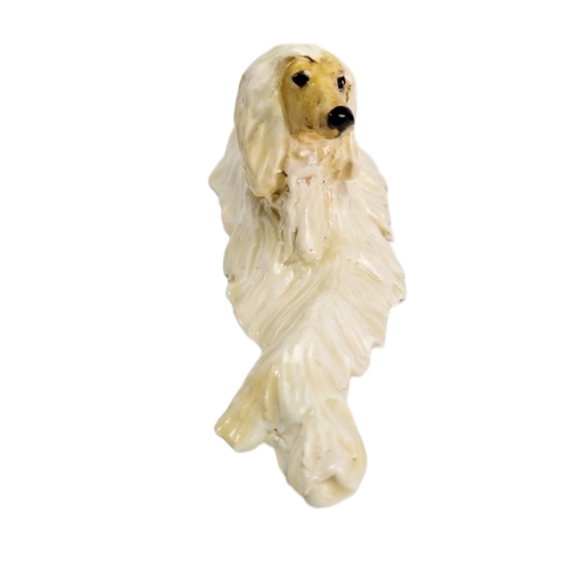 Designs in Clay Lying Afganhound Dog Signed by Donna Eddy 2010' Redlands Ca USA - Picture 3 of 15